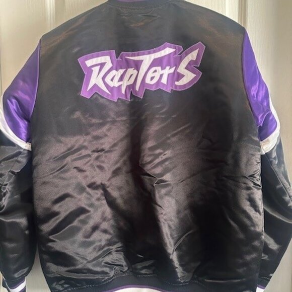 Toronto Raptors Mitchell and Ness Heavyweight Satin Bomber - Large - Picture 2 of 8